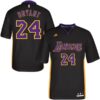 Los Angeles Lakers 24 Kobe Bryant Black Golden Edition Jersey