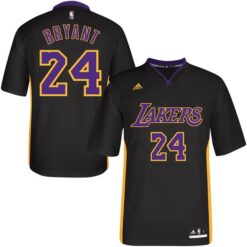 Los Angeles Lakers 24 Kobe Bryant Black Shirt Throwback Jersey