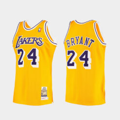 Los Angeles Lakers 24 Kobe Bryant Gold Throwback Jersey