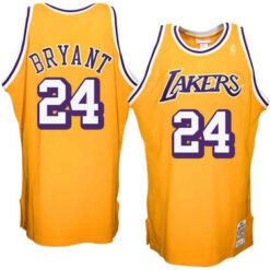 Los Angeles Lakers 24 Kobe Bryant Gold Vintage Jersey