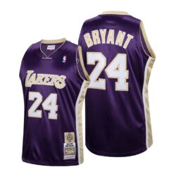 Los Angeles Lakers 24 Kobe Bryant Mamba Hall of Fame Purple Throwback Jersey