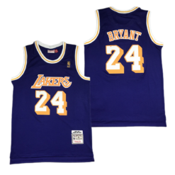 Los Angeles Lakers 24 Kobe Bryant Purple 2007-08 Throwback Jersey