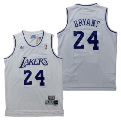 Los Angeles Lakers 24 Kobe Bryant White Throwback Jersey
