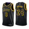 Los Angeles Lakers 8 24 Kobe Bryant Hall of Fame Purple Throwback Jersey
