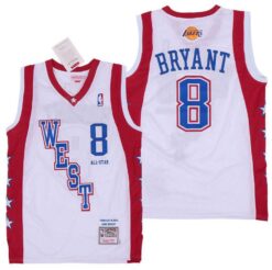 Los Angeles Lakers 8 Kobe Bryant 2004 All Star White Throwback Jersey