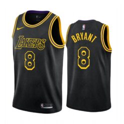 Los Angeles Lakers 8 Kobe Bryant Black City Edition Jersey