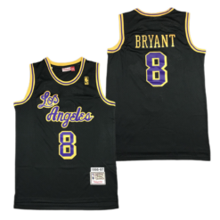 Los Angeles Lakers 8 Kobe Bryant Black Throwback Jersey