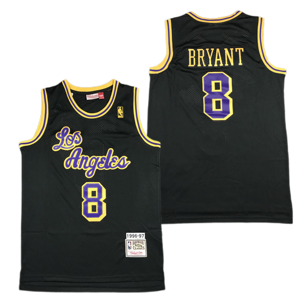 Los Angeles Lakers 8 Kobe Bryant Black Throwback Jersey Los Angeles Lakers 8 Kobe Bryant Black Throwback Jersey