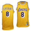 Los Angeles Lakers 8 Kobe Bryant Hall of Fame Gold Throwback Jersey