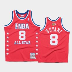 Los Angeles Lakers 8 Kobe Bryant Red 2003 All Star Throwback Jersey