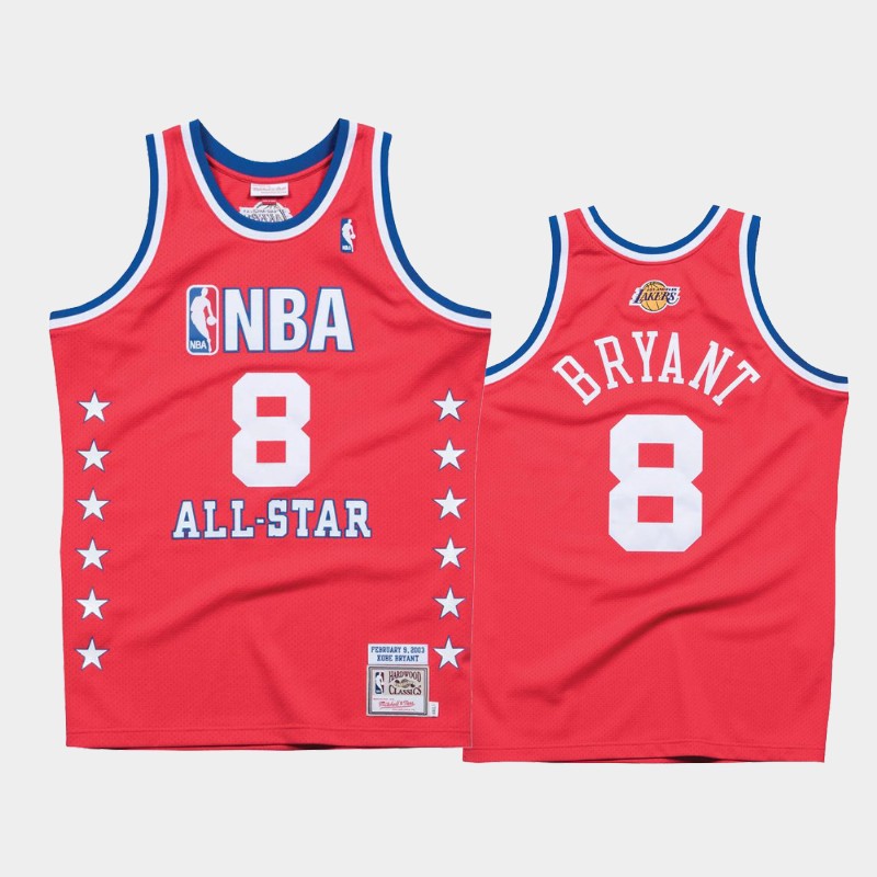 Los Angeles Lakers 8 Kobe Bryant Red 2003 All Star Throwback Jersey Los Angeles Lakers 8 Kobe Bryant Red 2003 All Star Throwback Jersey