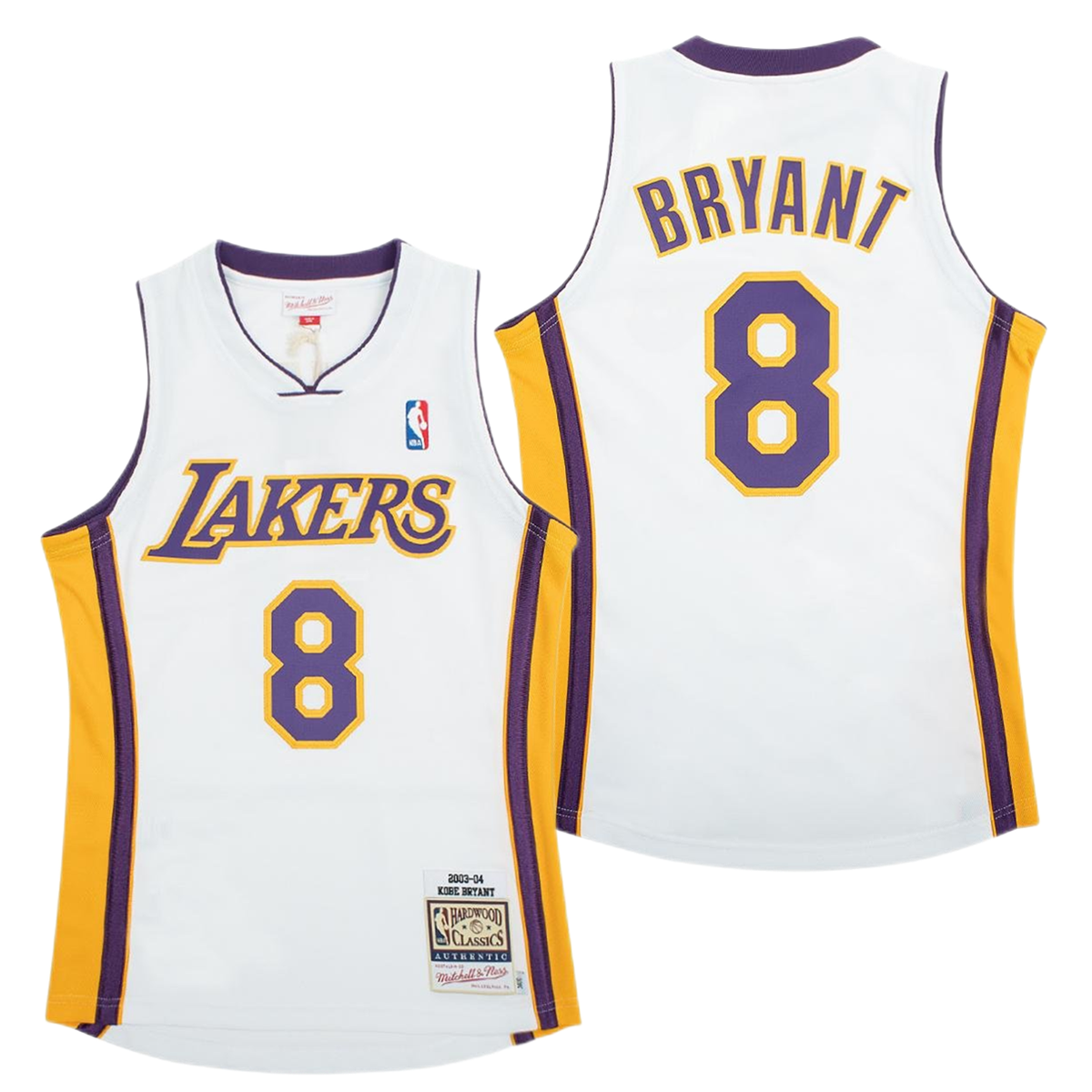 Los Angeles Lakers 8 Kobe Bryant White 2003-04 Throwback Jersey Los Angeles Lakers 8 Kobe Bryant White 2003-04 Throwback Jersey