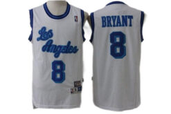 Los Angeles Lakers 8 Kobe Bryant White Throwback Jersey