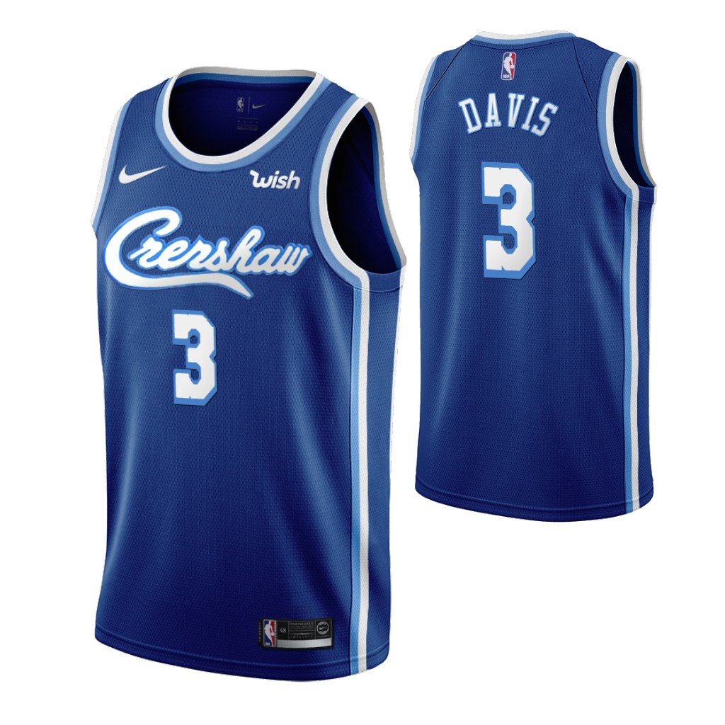 Los Angeles Lakers Anthony Davis 2020 Blue Crenshaw Nipsey Hussle Jersey Los Angeles Lakers Anthony Davis 2020 Blue Crenshaw Nipsey Hussle Jersey