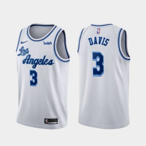 Los Angeles Lakers Anthony Davis 2020 White Classic Jersey