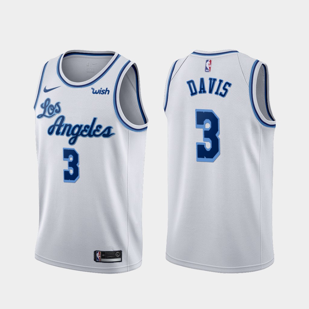 Los Angeles Lakers Anthony Davis 2020 White Classic Jersey Los Angeles Lakers Anthony Davis 2020 White Classic Jersey