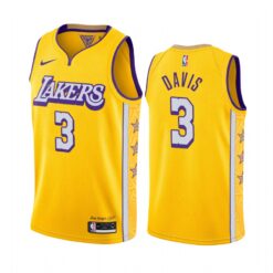 Los Angeles Lakers Anthony Davis 2020 Yellow City Jersey