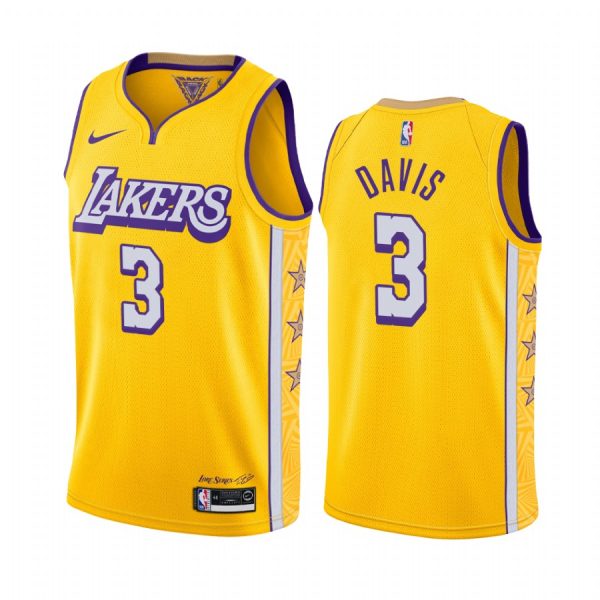 Los Angeles Lakers Anthony Davis 2020 Yellow City Jersey Los Angeles Lakers Anthony Davis 2020 Yellow City Jersey
