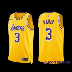 Los Angeles Lakers Anthony Davis 2022-23 Gold Icon Edition Jersey