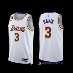 Los Angeles Lakers Anthony Davis 2022-23 White Association Edition Jersey