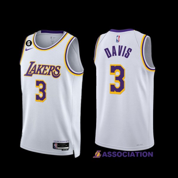 Los Angeles Lakers Anthony Davis 2022-23 White Association Edition Jersey Los Angeles Lakers Anthony Davis 2022-23 White Association Edition Jersey