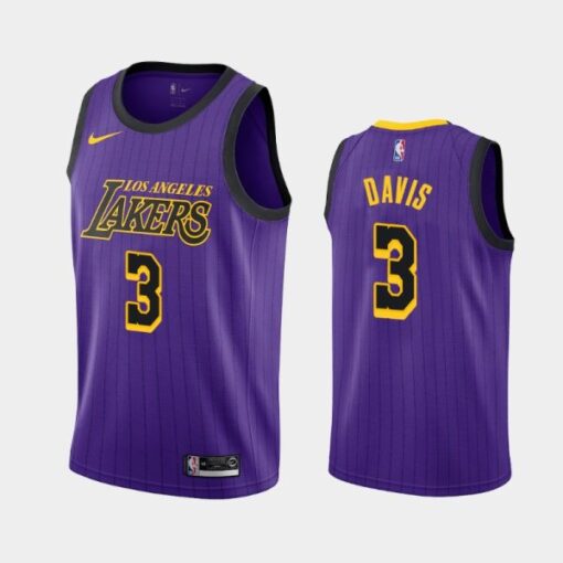 Los Angeles Lakers Anthony Davis Purple City Edition Jersey