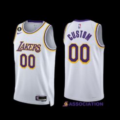 Los Angeles Lakers Custom 2022-23 White Association Edition Jersey
