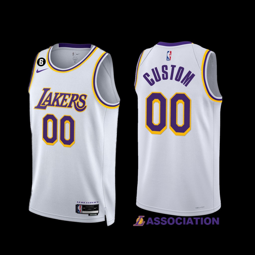 Los Angeles Lakers Custom 2022-23 White Association Edition Jersey Los Angeles Lakers Custom 2022-23 White Association Edition Jersey