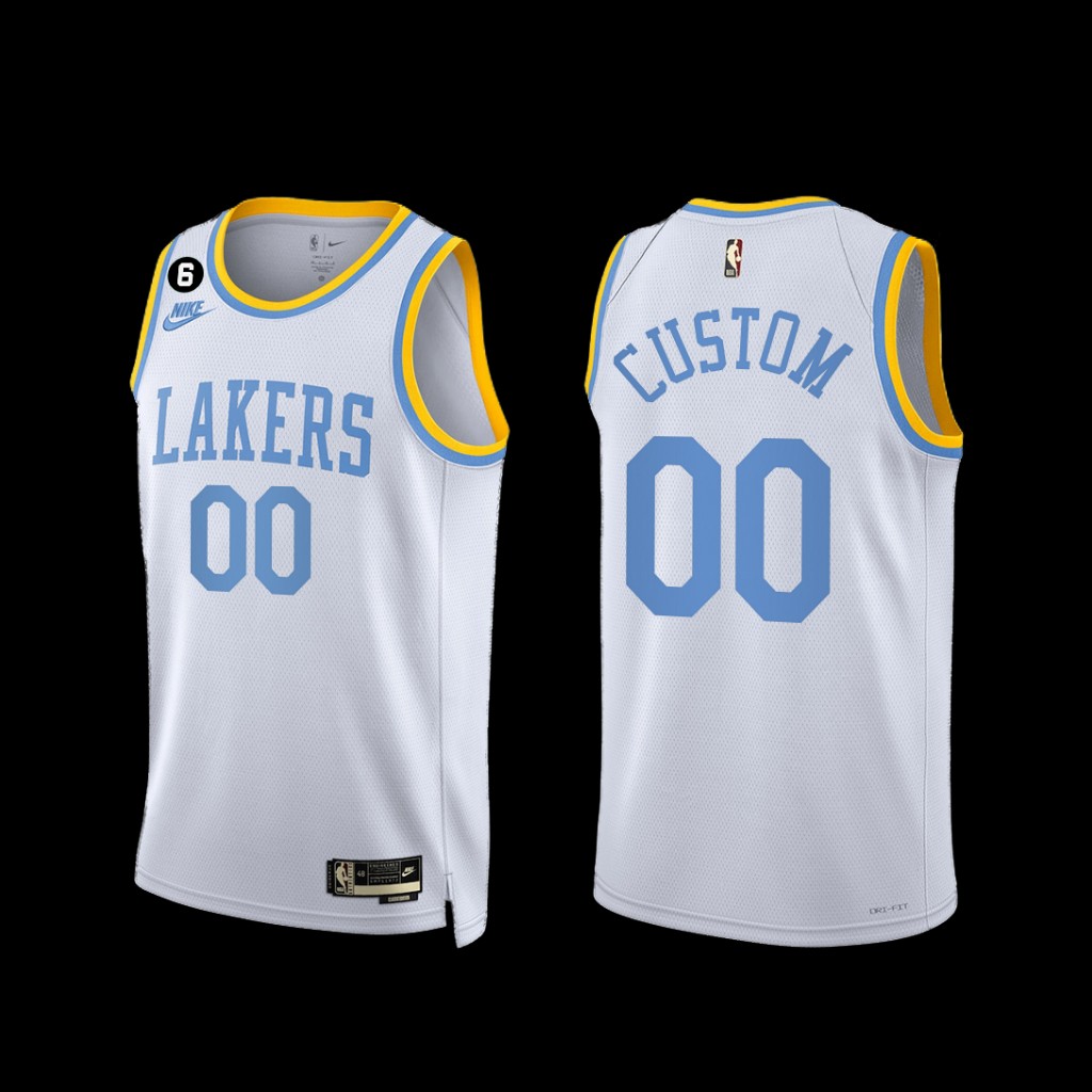 Los Angeles Lakers Custom 2022-23 White Classic Edition Jersey Los Angeles Lakers Custom 2022-23 White Classic Edition Jersey