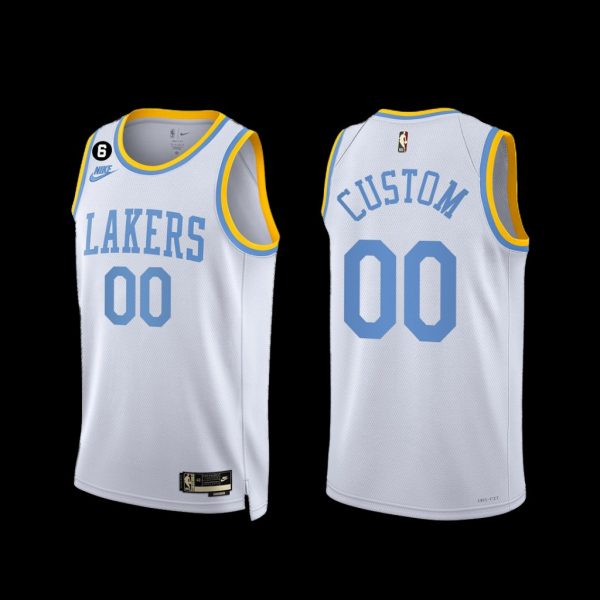Los Angeles Lakers Custom 2022-23 White Classic Edition Jersey Los Angeles Lakers Custom 2022-23 White Classic Edition Jersey