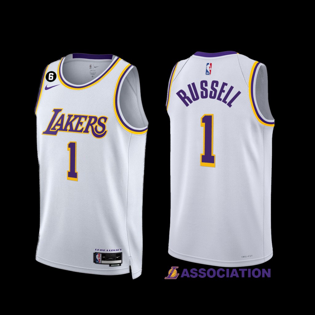 Los Angeles Lakers D'Angelo Russell 2022-23 Association Edition Jersey White Los Angeles Lakers D'Angelo Russell 2022-23 Association Edition Jersey White