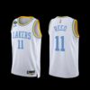 Los Angeles Lakers Dennis Rodman Yellow Throwback Jersey