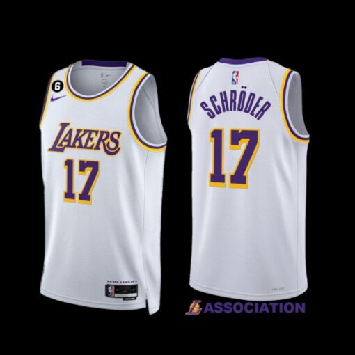 Los Angeles Lakers Dennis Schroder 2022-23 Association Edition Jersey White