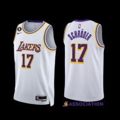 Los Angeles Lakers Dennis Schroder 2022-23 Association Edition Jersey White