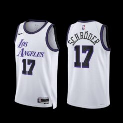 Los Angeles Lakers Dennis Schroder 2022-23 City Edition Jersey White