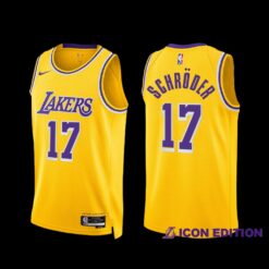 Los Angeles Lakers Dennis Schroder 2022-23 Icon Edition Jersey Gold