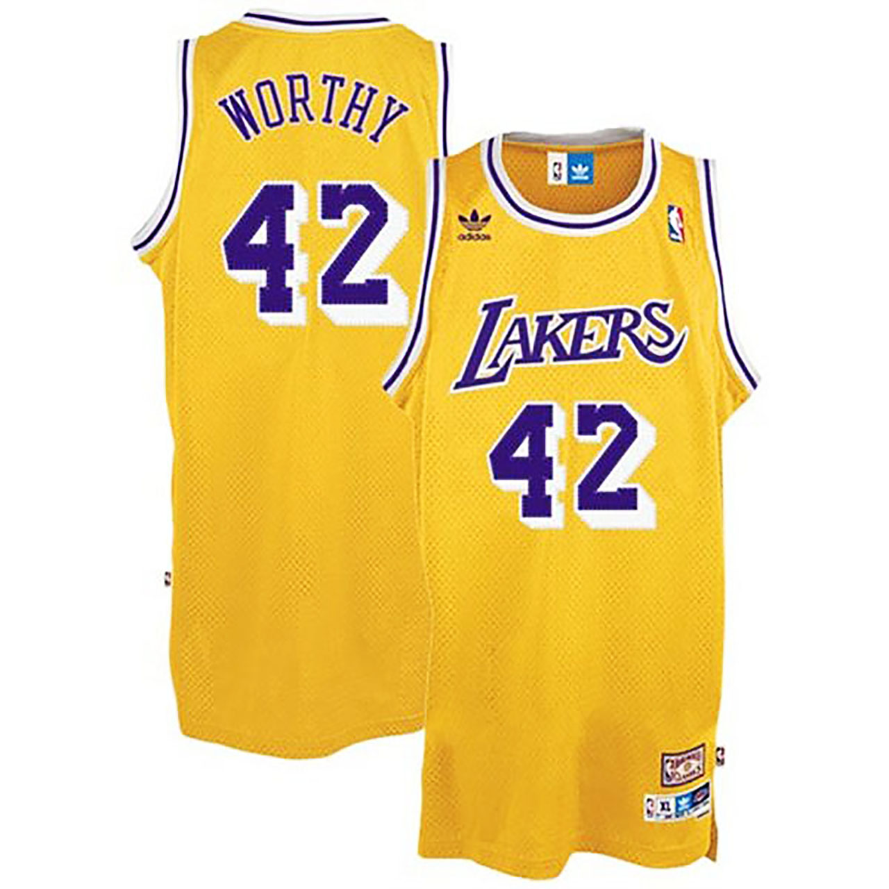 Los Angeles Lakers James Worthy Gold Throwback Jersey Los Angeles Lakers James Worthy Gold Throwback Jersey