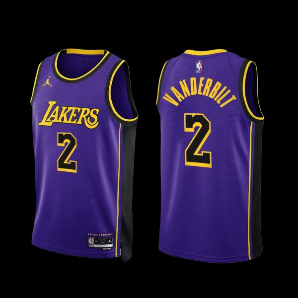 Los Angeles Lakers Jarred Vanderbilt 2022-23 Statement Edition Jersey Purple Los Angeles Lakers Jarred Vanderbilt 2022-23 Statement Edition Jersey Purple
