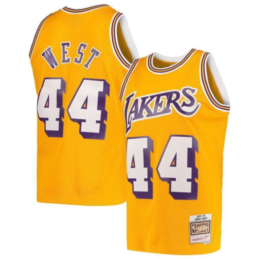 Los Angeles Lakers Jerry West Gold 1971-72 Throwback Jersey