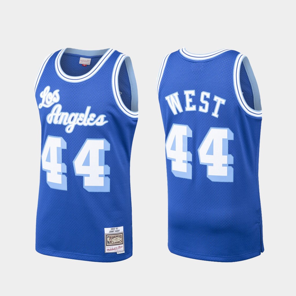 Los Angeles Lakers Jerry West Royal 1960-61 Throwback Jersey Los Angeles Lakers Jerry West Royal 1960-61 Throwback Jersey
