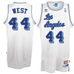 Los Angeles Lakers Jerry West White Throwback Jersey