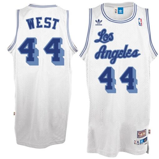 Los Angeles Lakers Jerry West White Throwback Jersey