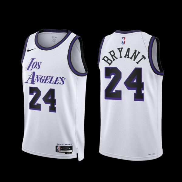 Los Angeles Lakers Kobe Bryant 2022-23 City Edition Jersey White Los Angeles Lakers Kobe Bryant 2022-23 City Edition Jersey White