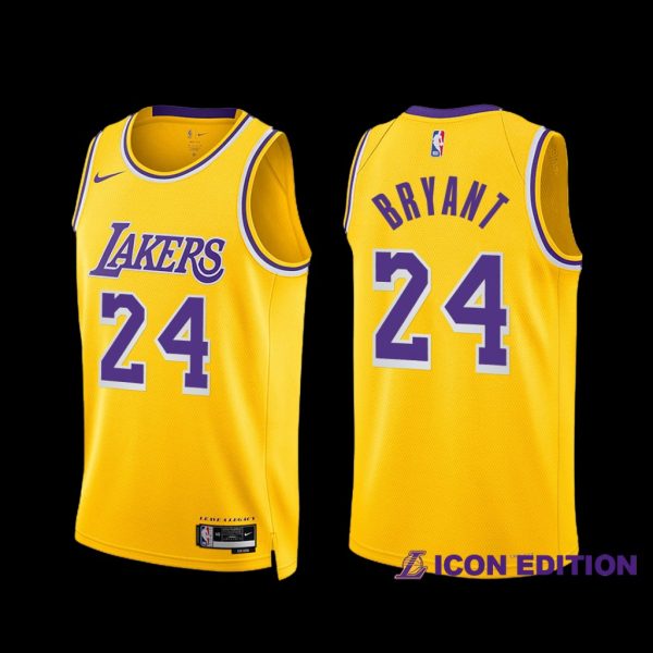 Los Angeles Lakers Kobe Bryant 2022-23 Gold Icon Edition Jersey Los Angeles Lakers Kobe Bryant 2022-23 Gold Icon Edition Jersey