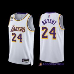 Los Angeles Lakers Kobe Bryant 2022-23 White Association Edition Jersey