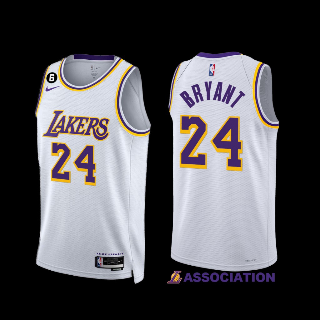 Los Angeles Lakers Kobe Bryant 2022-23 White Association Edition Jersey Los Angeles Lakers Kobe Bryant 2022-23 White Association Edition Jersey