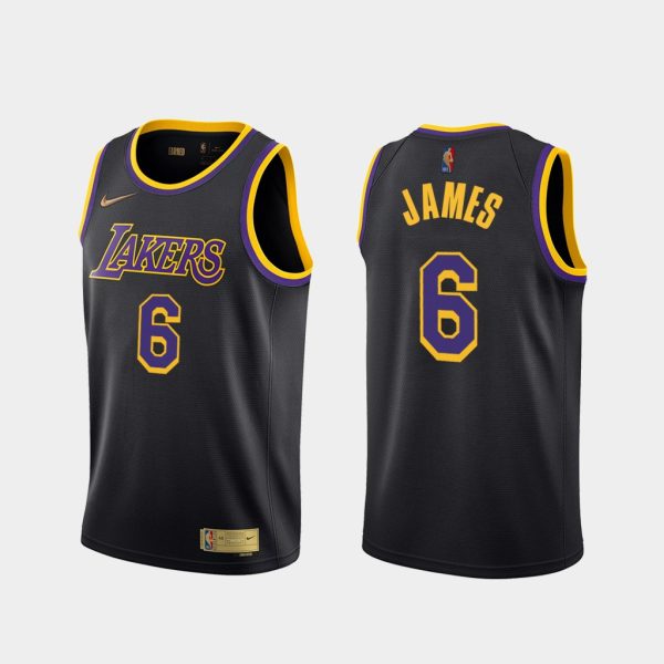 Los Angeles Lakers LeBron James 2021 Earned Black Jersey Los Angeles Lakers LeBron James 2021 Earned Black Jersey