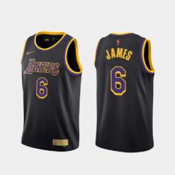 Los Angeles Lakers LeBron James 2021 Earned Black Jersey