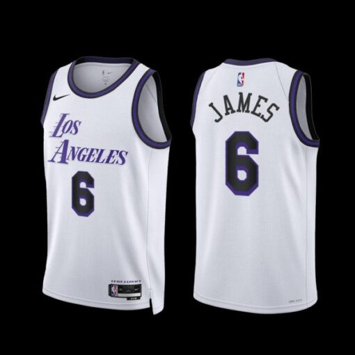 Los Angeles Lakers LeBron James 2022-23 City Edition Jersey White