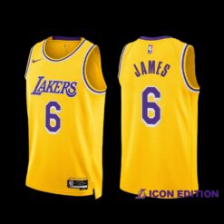 Los Angeles Lakers LeBron James 2022-23 Gold Icon Edition Jersey